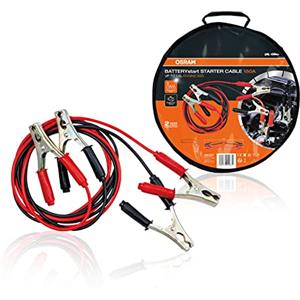 OSRAM STARTER CABLE 150A, Cavi di avviamento per motori a benzina, 6/12, OSC060, Cavo di collegamento per motori ≤1,6L, Cavo di alluminio rivestito in rame, 2,5m