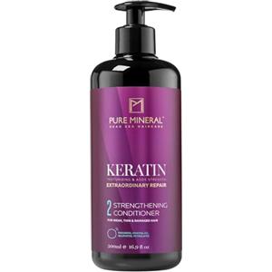 M PURE MINERAL DEAD SEA COSMETICS Pure Mineral - Balsamo alla Cheratina per Capelli Morbidi e Forti - Districante, Nutriente, Anti-Crespo - Senza siliconi, solfati, parabeni - 500ml