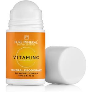 M PURE MINERAL DEAD SEA COSMETICS Pure Mineral - Deodorante Minerale Naturale - Minerali del Mar Morto, Vitamina C, Protezione 24h, Senza Alcool, Pelli Sensibili - Senza siliconi, solfati, parabeni - 90ml