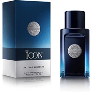 Banderas The Icon, Eau de Toilette Spray per Uomo, Frangranza Ambra Legnosa, 50 ml