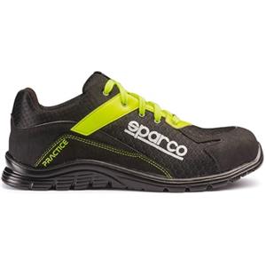 Sparco S0751743NRGF Scarpa Antinfortunistica da Lavoro, Multicolore (Nero/Giallo Fluo), 43 EU