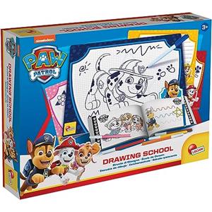 Lisciani Paw Patrol Drawing School - Scuola di Disegno con 6 Pennarelli Colorati, 4 Lavagne Scrivi e Cancella e Guida Operativa