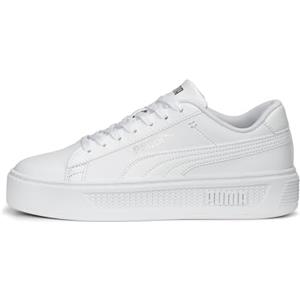 PUMA Smash Platform V3, Scarpe da Ginnastica Donna, White Silver, 37.5 EU