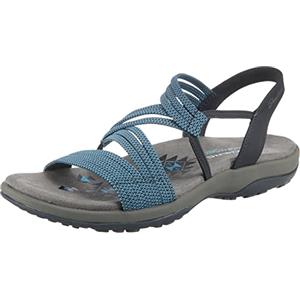 Skechers Reggae Slim - Skech Appeal, Sandali a Punta Aperta Donna, Blu Navy Gore Nvy, 41 EU