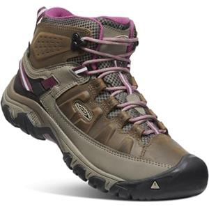 KEEN Targhee 3 Mid Waterproof, Scarpe da escursionismo, Donna, Marrone (WEISS/BOYSENBERRY), 39.5 EU