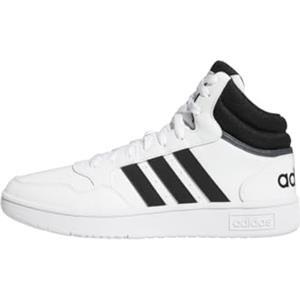 adidas Hoops 3.0 Mid Lifestyle Basketball Classic Vintage Shoes, Sneaker Uomo, Core Black/Core Black/Cloud White, 38 EU