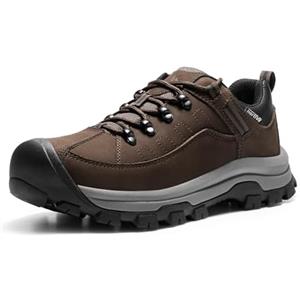 NORTIV 8 Trekking Scarpe da Uomo Impermeabili Antiscivolo Comode Scarpe da Esterno Escursionismo,Size 47,Marrone Scuro,NMUMHI2501