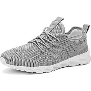 MGNLRTI Scarpe da Running Uomo Ginnastica Sportive Corsa Sneakers Tennis Snikers Grigio EU46