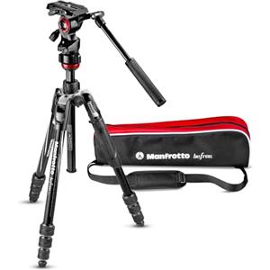 Manfrotto Befree Live Twist, Treppiede Video da Viaggio in Alluminio con Chiusure Twist, Treppiede per Fotocamera Mirrorless, Reflex, Videocamera, Accessori Fotografici e Video