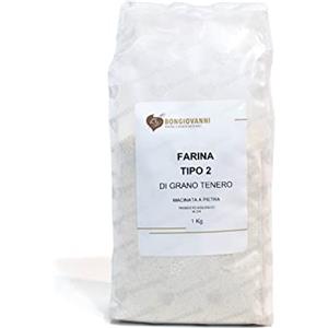 BONGIOVANNI FARINE E BONTA' NATURALI Farina Tipo 2 di Grano Tenero 1Kg BIO