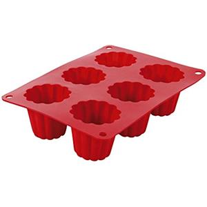 Crealys 513012 - Stampo con zigrinatura, in Silicone, Colore: Rosso