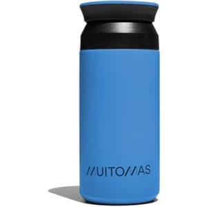 Muitomas Borraccia Termica 350ml - Leggera e Portatile in Acciaio, Design Elegante con Chiusura Ermetica - Colore Blu Ottanio