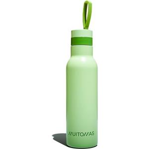 Muitomas Borraccia Termica 500ml, Leggera e Portatile in Acciaio, Design Elegante con Chiusura Ermetica, Colore Verde Salvia