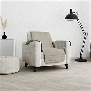 Italian Bed Linen Copridivano COZY antiscivolo e waterproof, 1 posto, panna