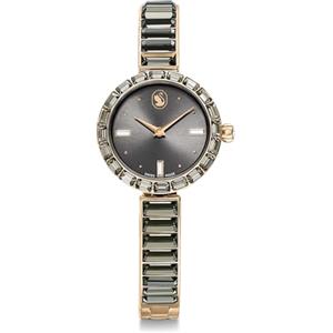 Swarovski Orologio Matrix Bangle, Fabbricato in Svizzera, Bracciale in cristallo, Grigio, Finitura in tono oro rosa