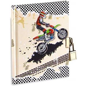 Mareli Diario segreto con lucchetto in metallo e 2 chiavi Dimensioni cm 14,5x18, 64 fogli bianchi equivalente a 128 pagine Un diario speciale per ragazzi un amico a cui scrivere amicizie pensieri amori, moto