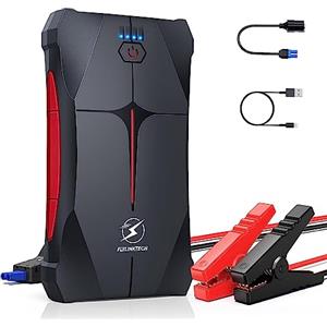 FLYLINKTECH Avviatore Batteria Auto, FLYLINKTECH 4000A 13200mAh Avviatore di Emergenza per Auto/Moto(Fino a 8.0L Benzina/6.5L Diesel) 12V Starter Batteria Portatile Booster Avviamento con Torcia a LED USB3.0 IP67