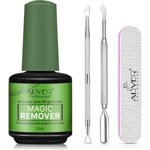 QLIGES Gel Nail Polish Remover, Rimozione Shellac, Rimozione in 3 - 6 minuti, Perfetto per Shellac, Smalto UV, Unghie Acriliche, Non Fa Male Alle Unghie, Accessori Aggiuntivi