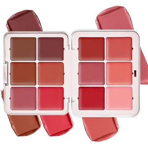 Beauty Searcher Palette con 12 colori di blush opaco in crema, trucco viso a lunga durata, a prova di macchia, aspetto naturale, sfumabile, cruelty free