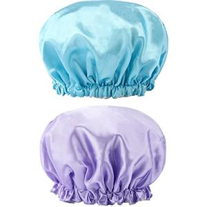 G2PLUS 2PCS Cuffia Doccia Donna Cuffie riutilizzabile,Doccia Cuffia Capelli Doccia, elegante cuffia donna, doppio strato,per Donna Doccia Spa Salon