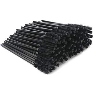 G2PLUS 100PCS Pennello per Ciglia Monouso,Scovolino Ciglia,Applicatore Mascara,Spazzolini Ciglia in Silicone per L'estensione Delle Ciglia (Nero)