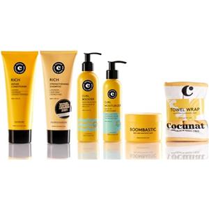 COCUNAT - Piano di Nutrimento e Volume per Capelli Ricci - Nutre, Rinforza, Idrata e Definisce i Ricci - Metodo Curly - Elimina l'increspamento - Include Turbante Anti Increspamento