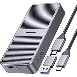ORICO Case M.2 NVMe 40Gbps USB4 PCIe3.0x4 SSD, Adattatore NVMe Fino a 2800 MB/s per NVMe 2280 M-Key SSD, NVMe Enclosure Compatibile con Thunderbolt 3/4 USB3.2/3.1/Tipo-C, Alluminio- M224GY