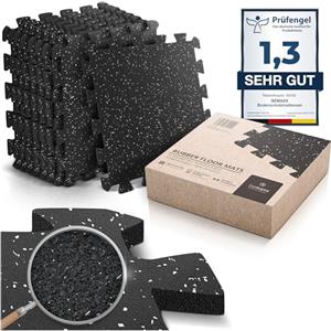 BeMaxx Tappeto Palestra Tappetino Fitness da Ginnastica a Puzzle - Pavimento Protettivo Incastro Tatami Gomma Allenamento Protezione Sport| Materassino Gommato Mattonella Pavimentazione per Home Gym Manubri