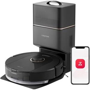 roborock Robot Aspirapolvere e Lavapavimenti Q5 Pro+ con Svuotamento Automatico Polvere- Spazzola DuoRoller, 5500Pa, Autonomia 240min, Serbatoio 180mL, Navigazione LiDAR PreciSense, App/Alexa,