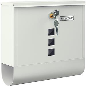 MONZANA® Cassetta Postale da Esterno 31x10x34 cm 2 Chiavi Targhetta Nome Cassette Lettere Box Posta da Muro Post Box Buca Portalettere Portagiornale