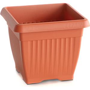 IMJ-Global Vaso Fioriera per piante Fiori TERRA Grande H35 da interno esterno Quadrato Terracotta 42 Litri 45x45x35 cm design Classico in plastica da balcone
