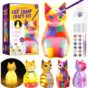DIY-LAOESE Kit Lampada Gatto 3D Set Pittura Giocattolo Bambini, Giochi Creativi bambina 6 7 8-12 Anni, Creativi Gadget Compleanno Cat bambini, Idee Regalo Bambina 3 4 5 6 7 8 9 10 11 12+ Anni