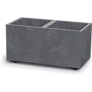 IMJ-Global Vaso per Fiori Piante Rettangolare 57,7x28,8x29 cm Sierra Case Beton Effect In Plastica Da Interno Esterno Colore Grigio 26,2 Litri Design Moderno