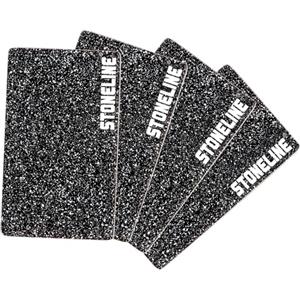 STONELINE Set Tagliere, Rettangolare, 4 Pezzi, Vetro, 26.7 x 16.5 x 4.7 cm, Colore : Grigio