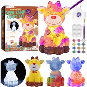DIY-LAOESE Kit Lampada Cervo 3D Set Pittura Giocattolo Bambini, Giochi Creativi bambina 6 7 8-12 Anni, Lavoretti Creativi bambini, Cervo Regalo, Idee Regalo Bambino 4 5 6 7 8 9 10 11 12+ Anni Compleanno