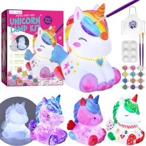 DIY-LAOESE Kit Lampada Unicorno 3D Set Pittura Giocattolo Bambini, Giochi Creativi bambina 6 7 8-12 Anni, Lavoretti Creativi bambini, Unicorno Regalo, Idee Regalo Bambina 4 5 6 7 8 9 10 11 12+ Anni Compleanno