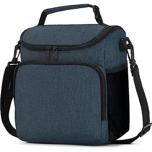 UYLIA 10L Borsa termica per il pranzo Donna Uomo con cinque tasche, borsa termica riutilizzabile con tracolla regolabile Lunch Box per adulti Lavoro Scuola Picnic Spiaggia