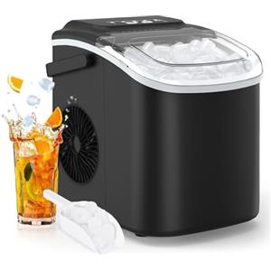 PALINTH Macchina Ghiaccio PALINTH, 12kg/24h, Macchina Per il Ghiaccio Da Casa Autopulente, Pronto in 6-12 Minuti, con Maniglia/Paletta/Cestello