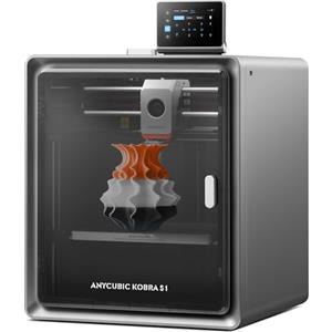 ANYCUBIC Kobra S1 3D Stampante con Struttura CoreXY Chiusa, Stampa Multicolore (da 4 a 8 Colori), Massima di 600 mm/s, Abilitazione AI Aggiornata, Realizzazione di Stampa Uniforme, 250 * 250 * 250 mm