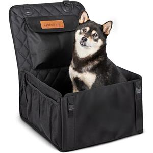 Rudelkönig Seggiolino auto per cani resistente all'acqua - Trasportino cane auto per cani piccoli in nero