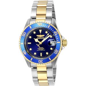 Invicta Pro Diver - Orologio da uomo in acciaio inossidabile con movimento automatico - 40 mm, Bicolore / Blu