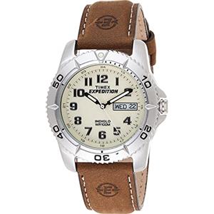 Timex T46681SU Orologio da Polso da Uomo, Pelle, Marrone