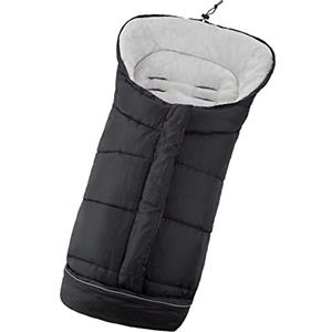 TecTake COPRIGAMBE SACCO IMBOTTITO A PELO UNIVERSALE PER PASSEGGINO PILE BIMBO - disponibile in diversi colori - (Nero)