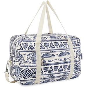 Narwey Bagaglio a Mano 40x20x25 Ryanair Borsone da Viaggio Pieghevole Aereo Borsa Palestra Borsa Weekend con Tracolla (Elefante)
