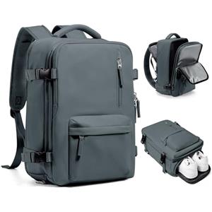 SEAFEW Borsa da Cabina per Ryanair 40x30x20, Bagaglio a Mano 40x20x25 Ryanair, Lavoro e Scuola Trekking Casual Daypack Impermeabile per 14" laptop,C7-grigio blu