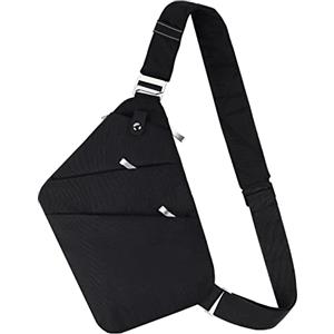 BROADREAM Borsa a Tracolla - Sling Bag Crossbody Spalla Petto Zaino Antifurto a Marsupio da Uomo Donna, Monospalla Impermeabile Marsupio per Viaggio Trekking Lavoro