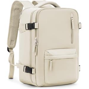 SEAFEW Borsa da Cabina per Ryanair 40x30x20, Bagaglio a Mano 40x20x25 Ryanair, Lavoro e Scuola Trekking Casual Daypack Impermeabile per 14" laptop,B5-Beige