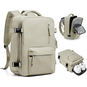 SEAFEW Borsa da Cabina per Ryanair 40x30x20, Bagaglio a Mano 40x20x25 Ryanair, Lavoro e Scuola Trekking Casual Daypack Impermeabile per 14" laptop,C4-Grigio marrone