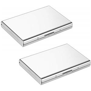 Vicloon Porta Carte, RFID e NFC Blocking Porta Tessere Credito in Acciaio Inox per Uomini e Donne,Portafoglio Elegante Viaggi Business,ID,Assicurazioni,di Debito ecc