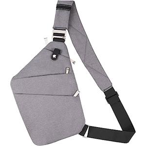 BROADREAM Borsa a Tracolla - Sling Bag Crossbody Spalla Petto Zaino Antifurto a Marsupio da Uomo Donna, Monospalla Impermeabile Marsupio per Viaggio Trekking Lavoro